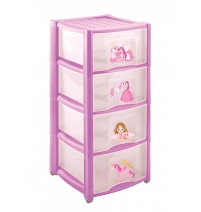 Комод детский с 4 ящиками Пластишка