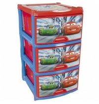 Комод пластиковый с 3 ящиками Дисней № 2 для мальчиков                        