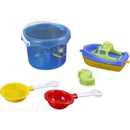 Песочный набор (5 предмета в ведре) Pilsan 