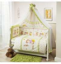 Мишка на подушке салатовый