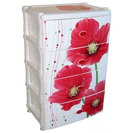 Пластиковый комод с 4 ящиками Маки арт.М2264