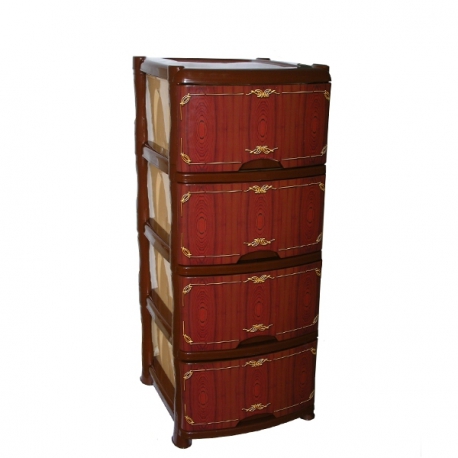 Комод пластиковый Декор Дерево 4 ящика 0352/81