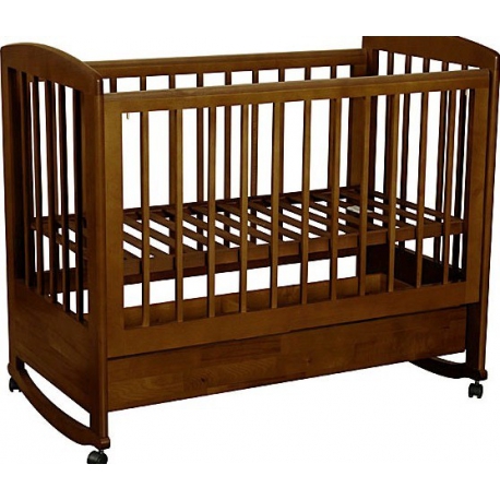 Кровать - качалка с ящиком (орех) КЛС