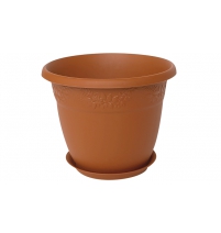 Кашпо РЯБИНА D400 мм 22л с поддоном терракотовый арт.М 3060Т