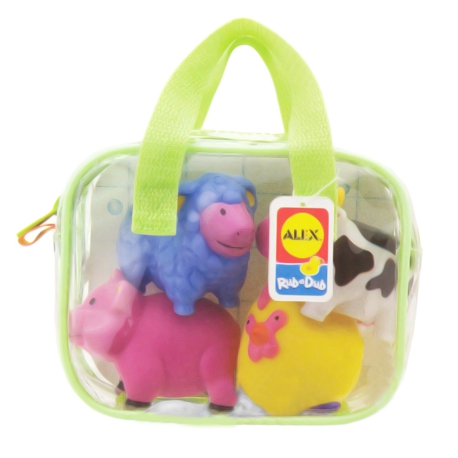 Игрушки для ванны"Ферма" 4 шт. в сумке от 6 мес., Арт.700FN