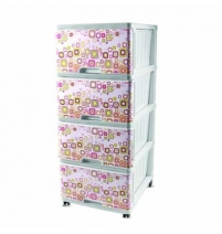 Комод пластиковый с 4 ящиками Декор 04037