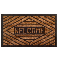 Коврик кокосовый ворс 10мм 40*60см Welcome ромб арт.21060