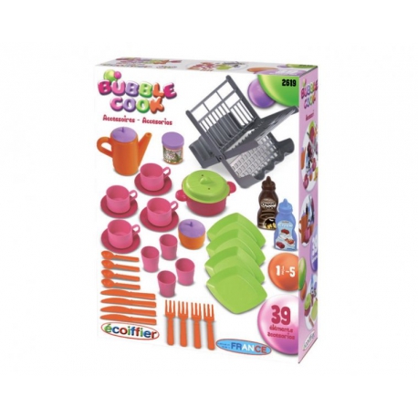Набор сушилка для посуды+посуда, Арт. №. 2619 Bubble Cook Ecoiffier