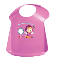 Нагрудник детский с аппликацией "Маша и Медведь", Арт.С13801