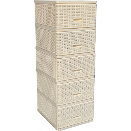 Пластиковый комод с 5 ящиками 04054        