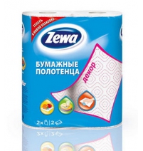 Кухонные полотенца Декор, 2 сл., 2 рул. Zewa Арт. 144087