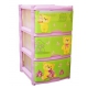 Пластиковый комод с 3 ящиками Little Angel Tutti "Bears", Арт. LA4713МИШ-НК