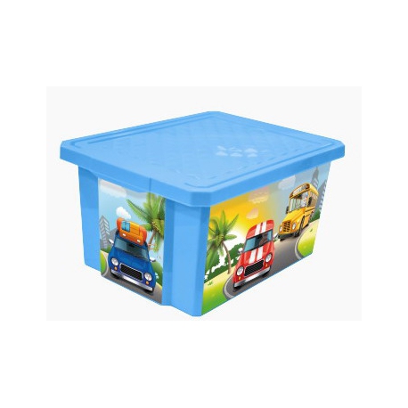 Ящик для игрушек "City Cars" 57л, Арт. LA1025BS