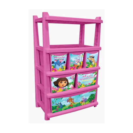 Комод пластиковый "Даша-путешественница" 610мм комбинированный, Арт. LA0705DE