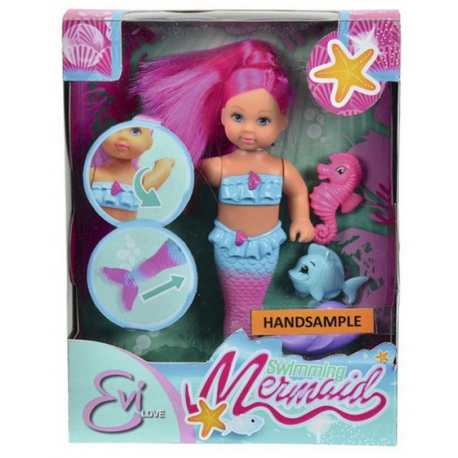 Кукла Еви-русалка с двигающимся хвостом и морскими животными Simba Арт. 5731266