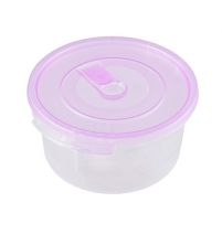 Контейнер для СВЧ 0,4л круглый с клапаном "СМАЙЛ" арт.С520