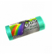 Мешок для мусора "КЛЕВЕР" 30л (30шт.) радуга 11мкр арт.Рад 3030