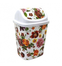 Контейнер для мусора 10л с вращающейся крышкой Цветы арт.12-T-2811-9