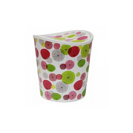 Контейнер для мусора 5л ДЕКО Одуванчики с качающ.крыш. арт.М 2483ОД