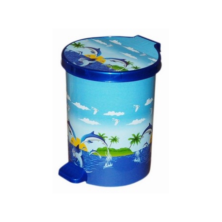 Контейнер для мусора с педалью 12л  Дельфин арт.0086