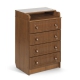 Комод с четырьмя выдвижными ящиками и откидной крышкой для пеленания (604*453*928) Мебеком орех