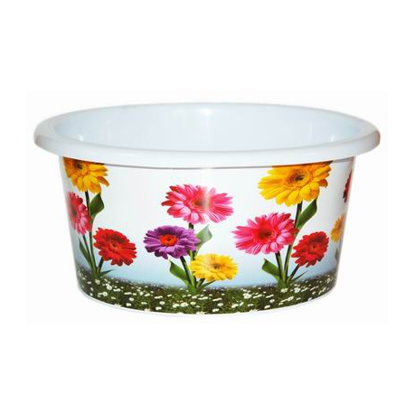 Таз 10л ЦВЕТЫ арт.0077