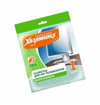 Салфетка для видео, оптики и компьютеров "ХОЗЯЮШКА Мила" микрофибра 30*30см 1 шт., арт.04003