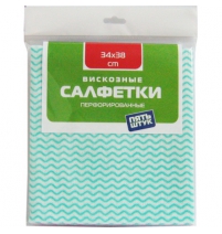 Салфетки вискозные 38*34 перфор. с рисуноком 5шт арт.СВП 5