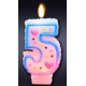 Свеча мигающие Хамелеон тортовые цифры 5 арт.3005