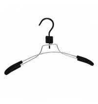 Вешалка-плечики металлическая с широким плечиком и с антискользящим покрытием,41см арт.11-35411-9
