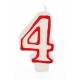 Свеча в торт ЦИФРА 4 арт.19304