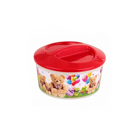 Контейнер (шкатулка) Мишки круглый арт.М1839