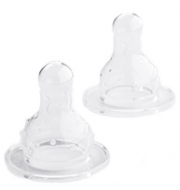  Соска силиконовая классическая с шишечками, средний поток, 3+, 2шт. (с антиколиковым клапаном) Мир Детства Арт. 12046