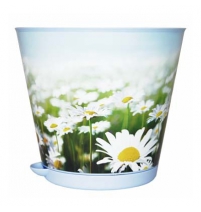 Горшок для цветов "Крит" 160мм. Ромашки арт.ING46016РОМ