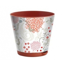 Горшок для цветов "Крит" 160мм. теракотовый/белый арт.ING46016ТРБЛ