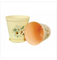 Горшок цветочный Ромашка 1,5л с поддоном арт.М1426