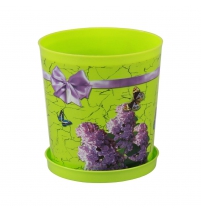 Горшок цветочный Сирень 1,8л с поддоном арт.М1883