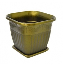 Горшок-кашпо Лозанна 5л квадр. с под(зел.)(уп.20) арт.М3283