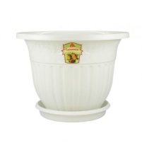 Горшок-Кашпо "Лозанна" 7л. с поддоном /белый арт.М1468