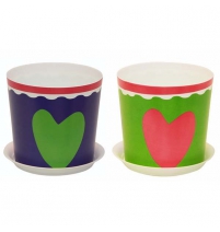 Кашпо ДЕКО Сердце D125мм 1,2л с поддоном арт.М 3105СР