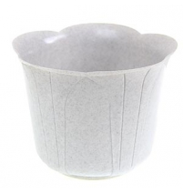 Кашпо "Крокус" 220мм /мраморное-белое арт.0105/ИНС 0105