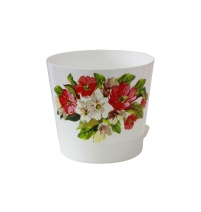 Кашпо НИКА ДЕКО с прикорневым поливом 1,6л ЦВЕТЫ арт.М 3077Ц