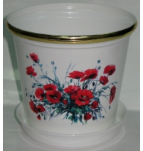 Кашпо с поддоном Маки D14.2см 1л арт.97866