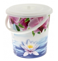 Ведро 10л Лотос с крышкой арт.М1974/1975