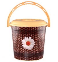 Ведро с крышкой 10л. Плетенка арт.0210ск