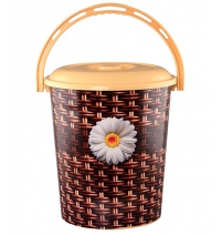Ведро с крышкой 12л. Плетенка арт.0212ск