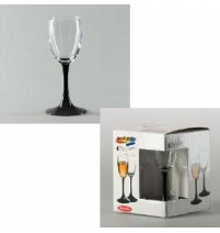 Набор бокалов IMPERIAL BLACK 73мл 4шт арт.440043BBL