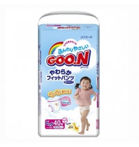 Подгузники-трусики 12-20кг для девочек (XL), 40шт (753141, 753465) Goon Арт. 753141
