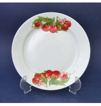Тарелка мелкая диам. 240 мм Гладкий край Вишня (фарфор), р.4 арт. 69502