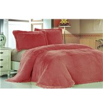 Покрывало Лама красный коралл Tango мех арт. DCT072D-11-160